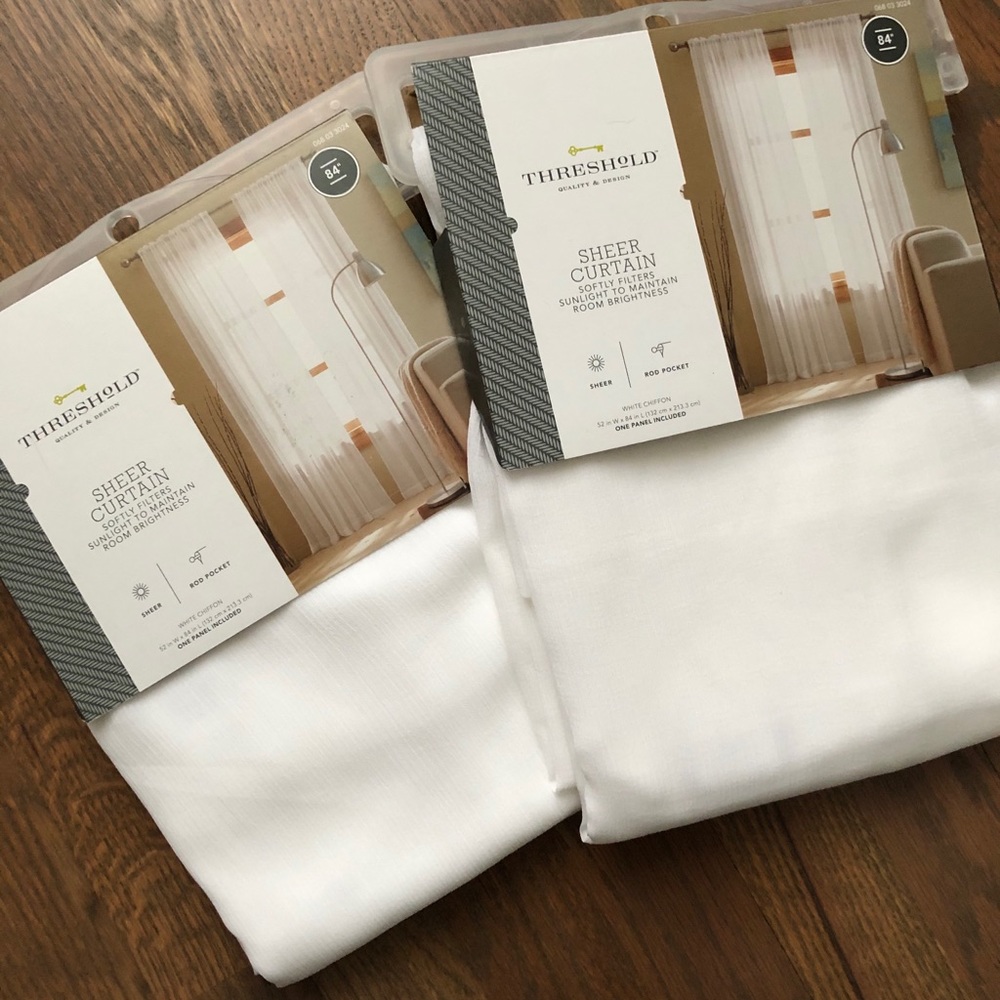 Threshold Sheer white chiffon curtains